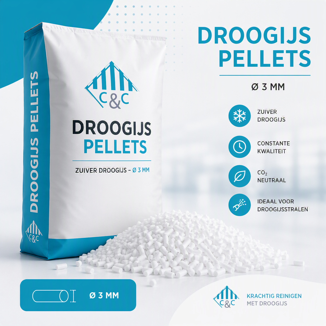 Droogijs pallets - 3mm